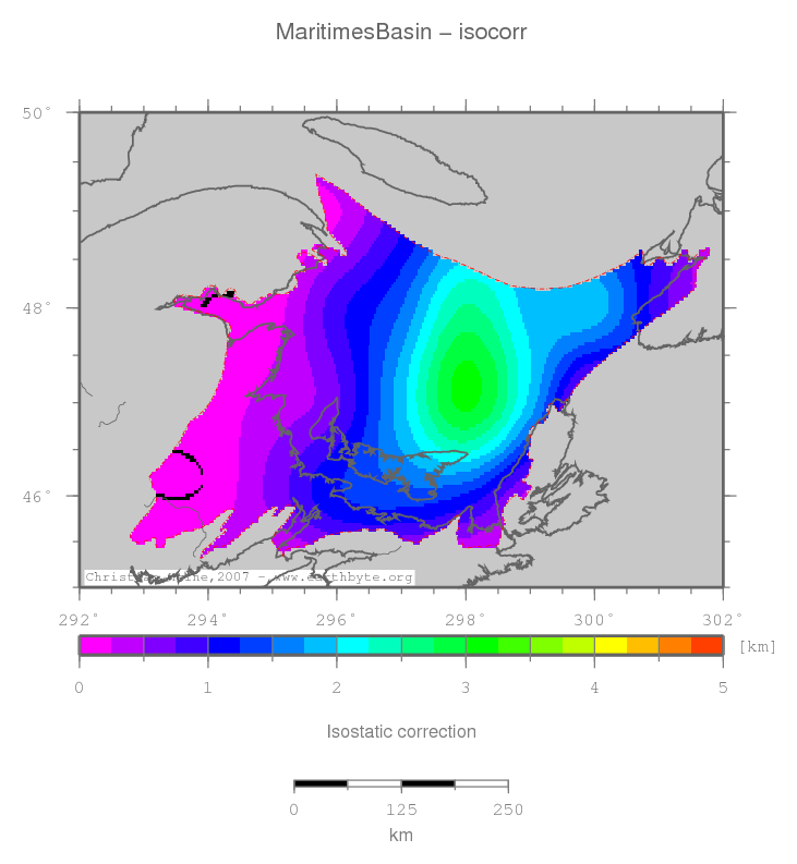 Maritimes Basin location map