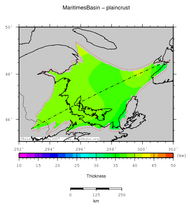 Maritimes Basin location map