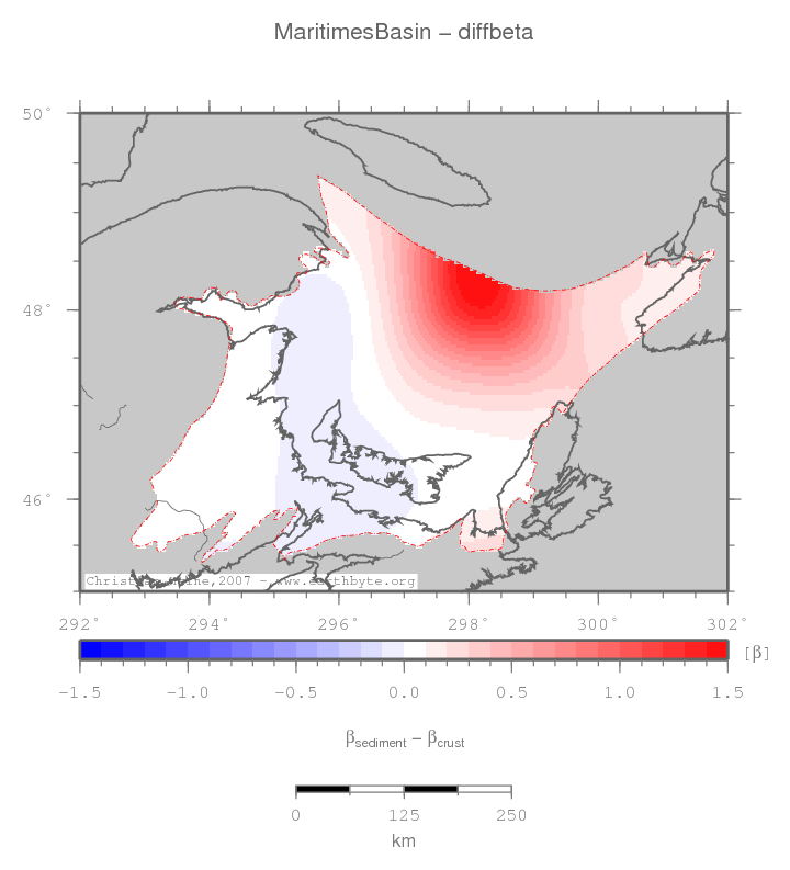 Maritimes Basin location map