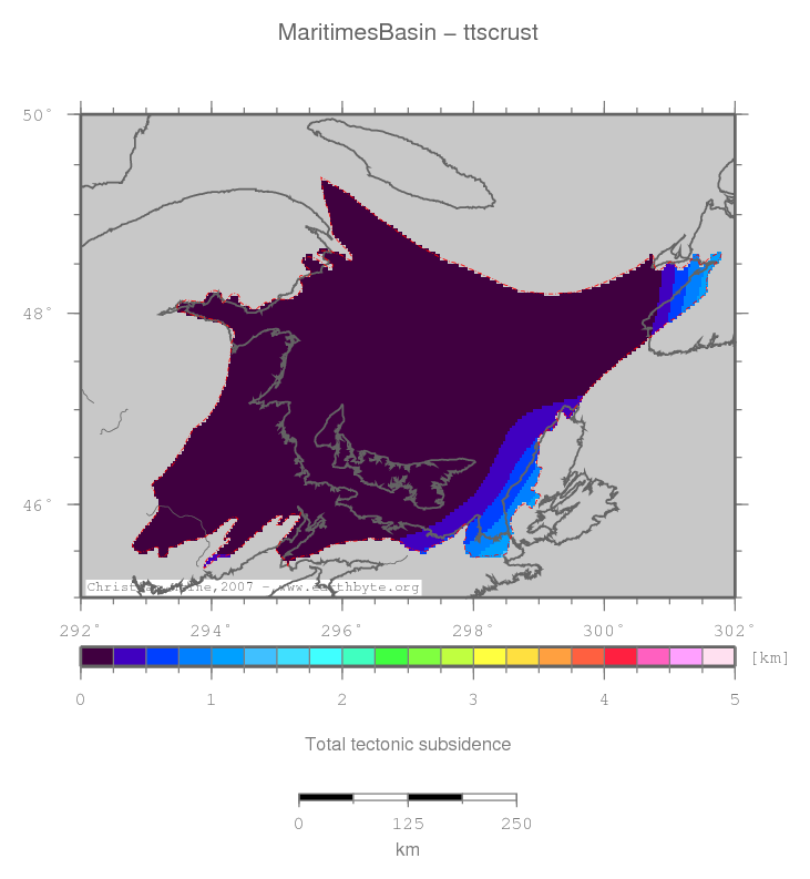 Maritimes Basin location map