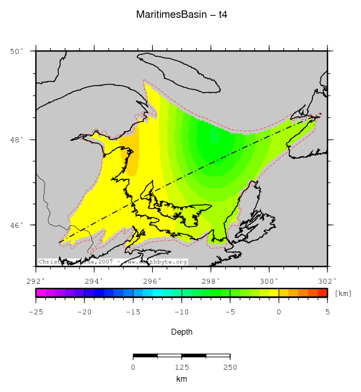 Maritimes Basin location map