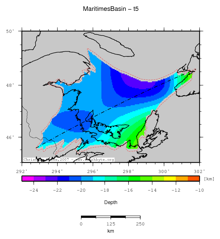 Maritimes Basin location map