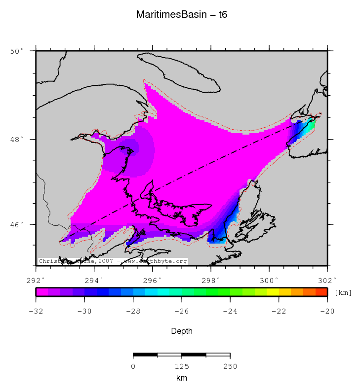 Maritimes Basin location map