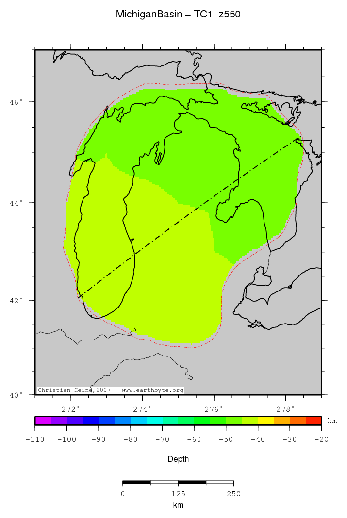 Michigan Basin location map