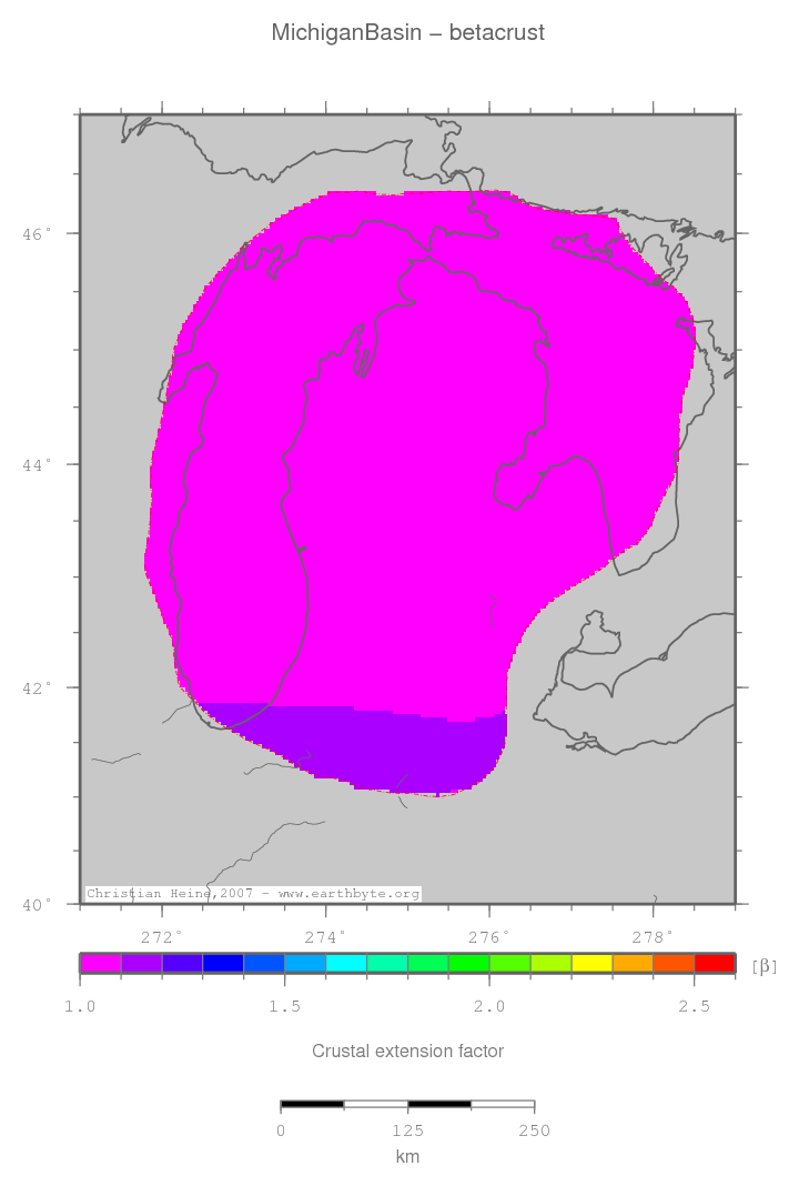 Michigan Basin location map