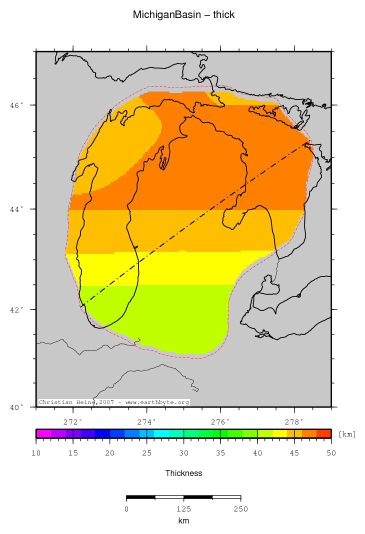 Michigan Basin location map