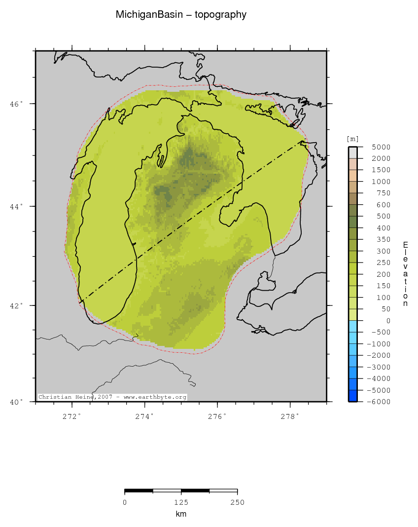 Michigan Basin location map