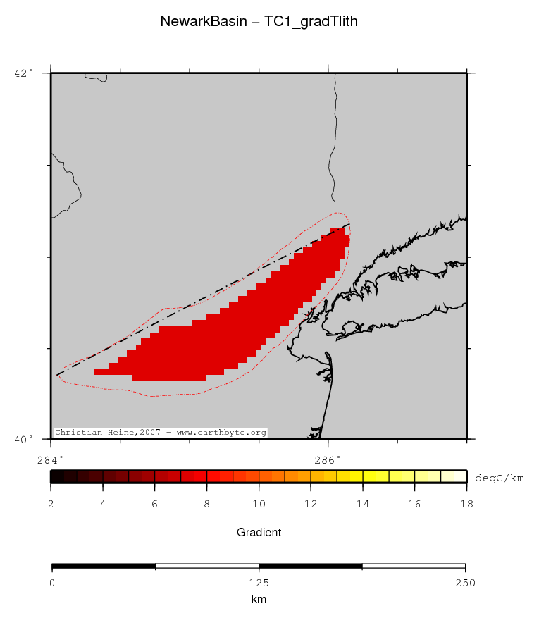 Newark Basin location map