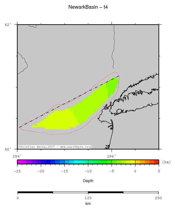 Newark Basin location map