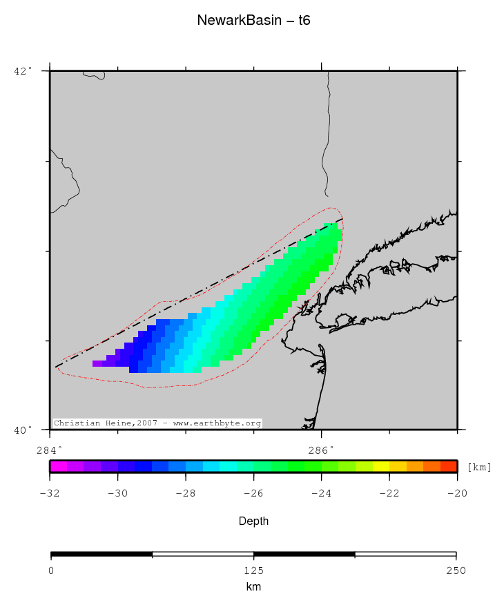 Newark Basin location map