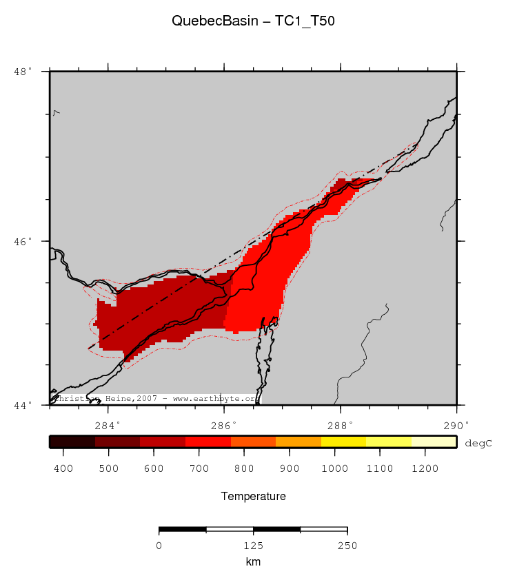 Quebec Basin location map