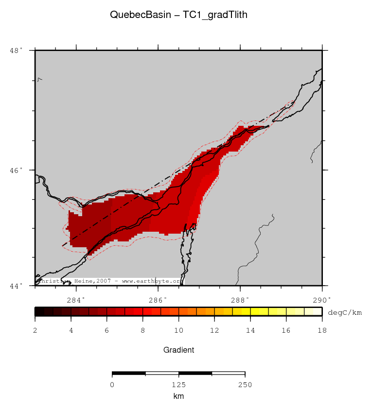 Quebec Basin location map