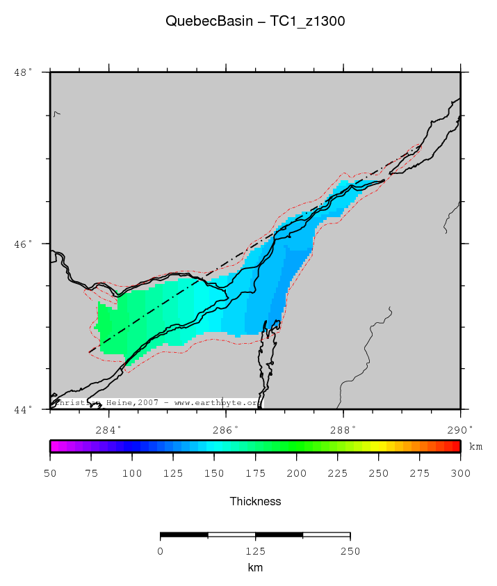 Quebec Basin location map