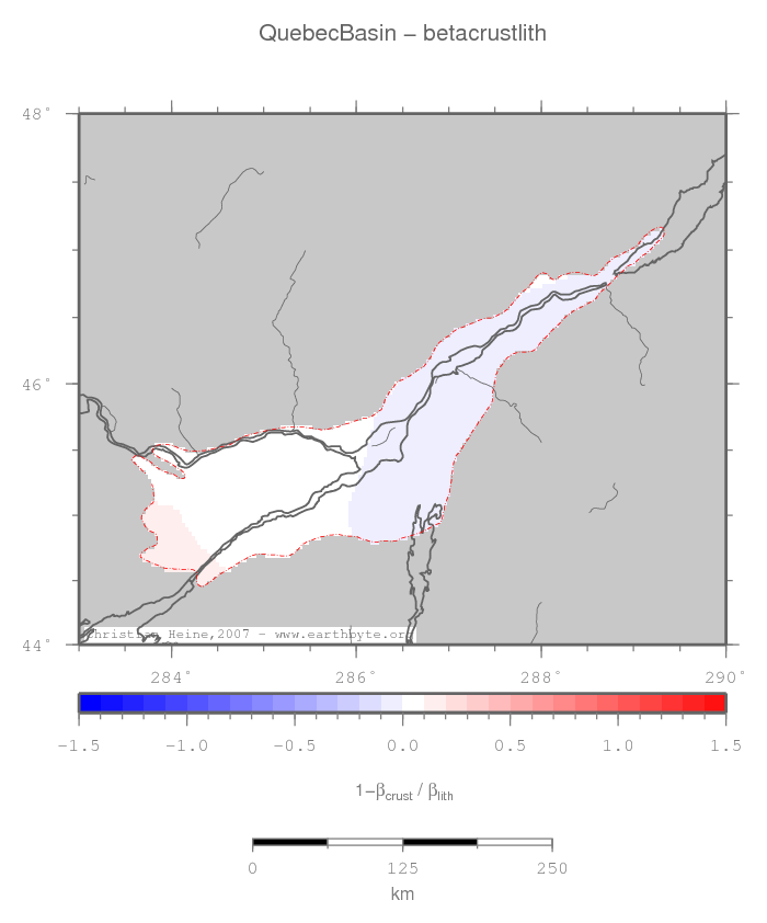 Quebec Basin location map