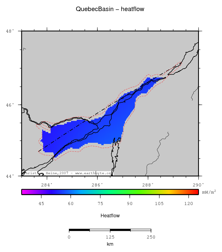 Quebec Basin location map