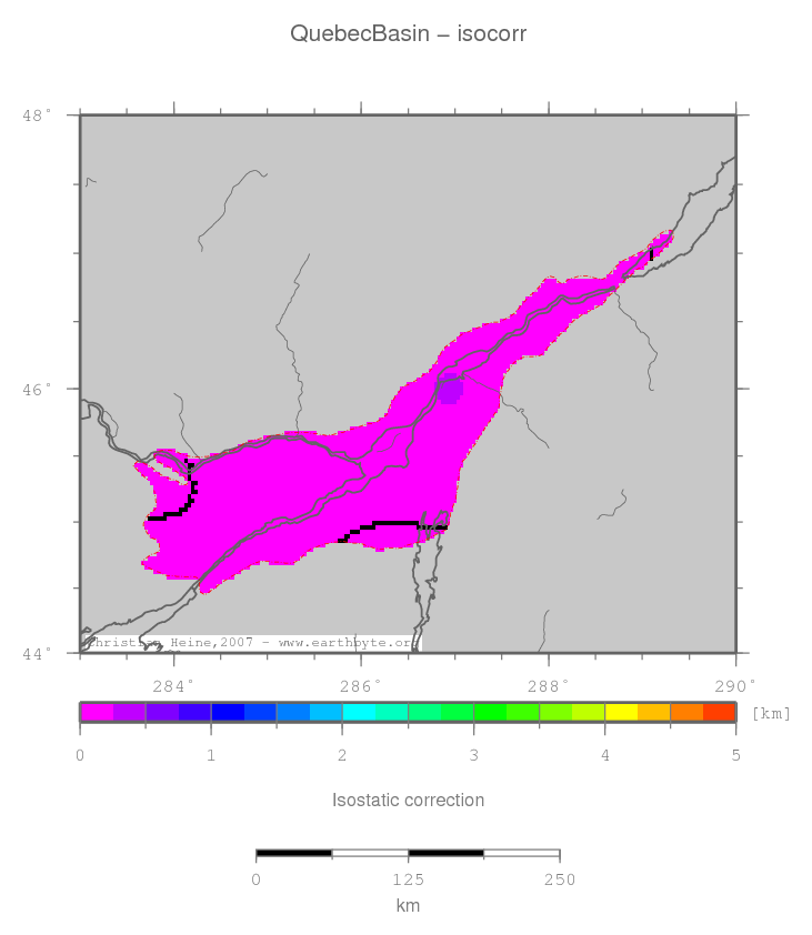 Quebec Basin location map