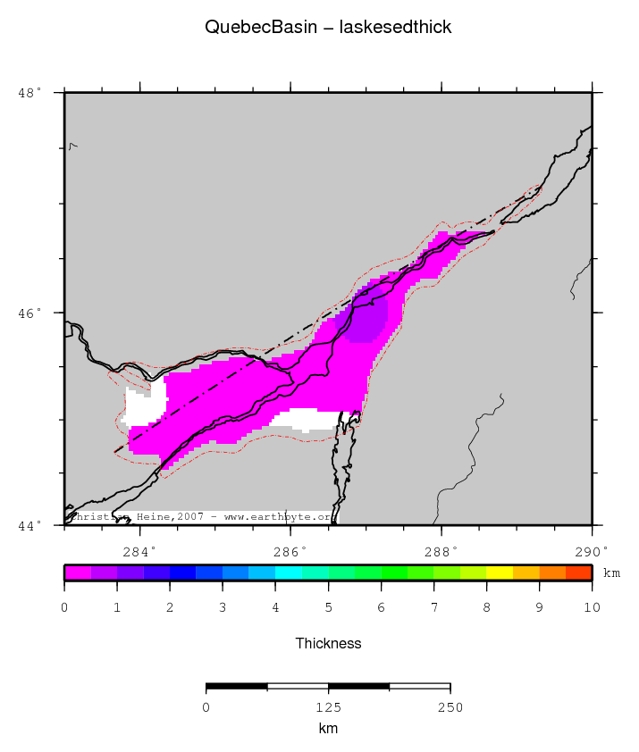 Quebec Basin location map