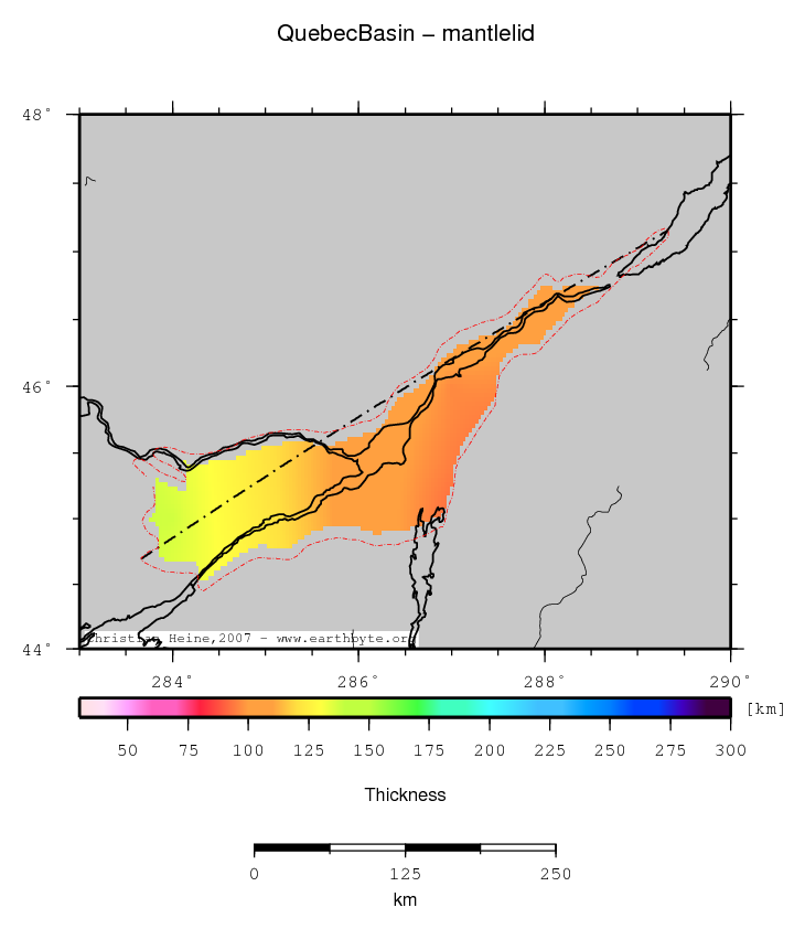 Quebec Basin location map