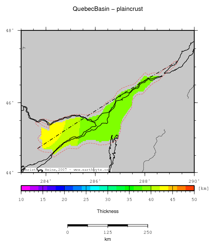 Quebec Basin location map