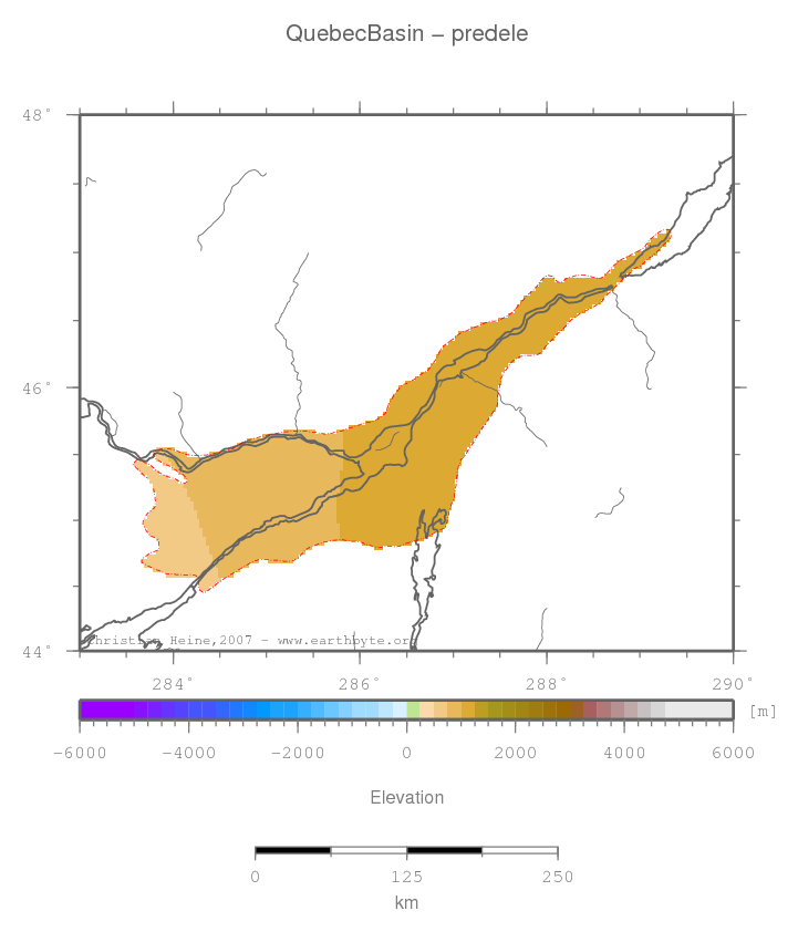 Quebec Basin location map