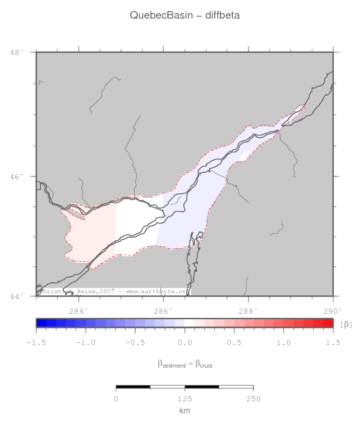 Quebec Basin location map