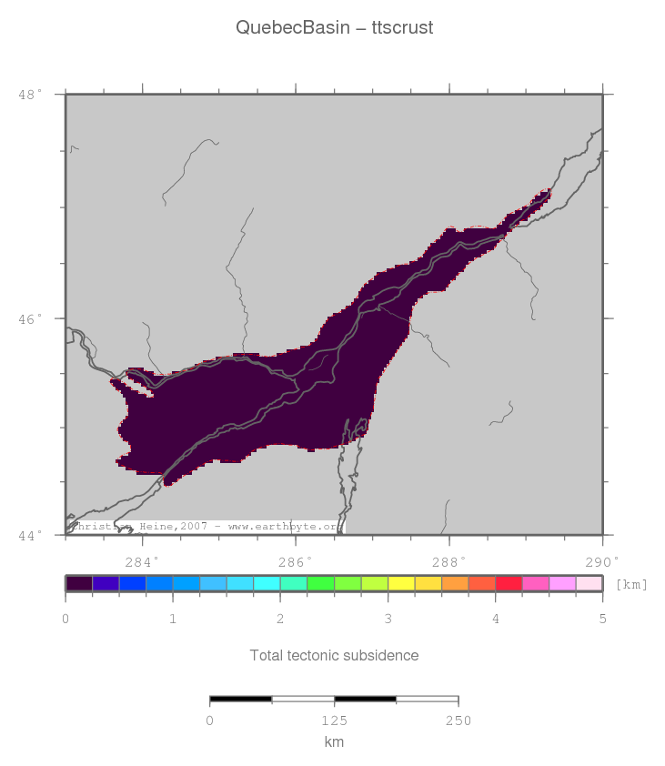 Quebec Basin location map