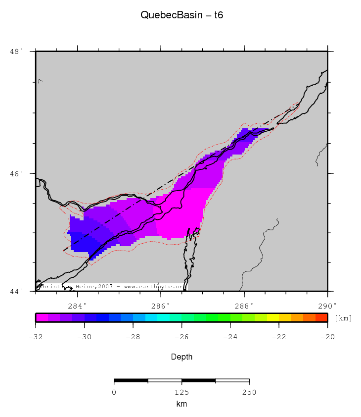 Quebec Basin location map