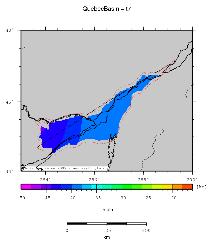 Quebec Basin location map