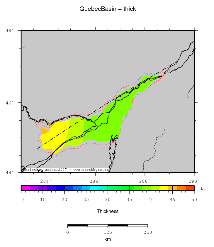 Quebec Basin location map