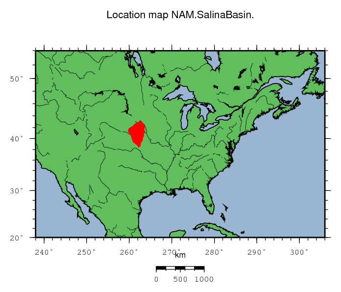 Salina Basin location map