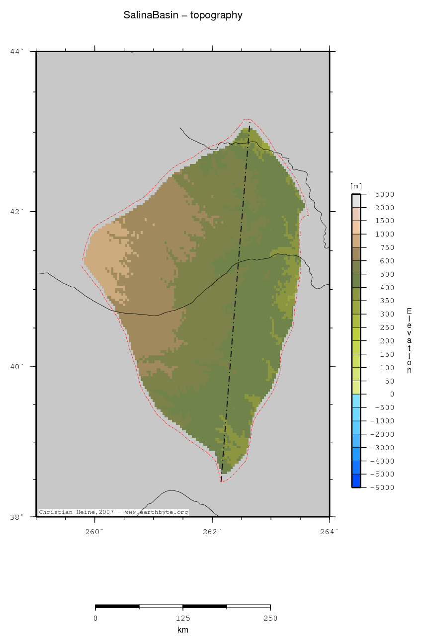 Salina Basin location map