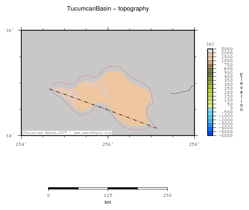 Tucumcari Basin location map