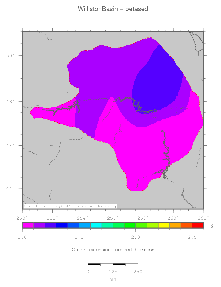 Williston Basin location map