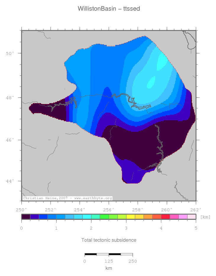 Williston Basin location map