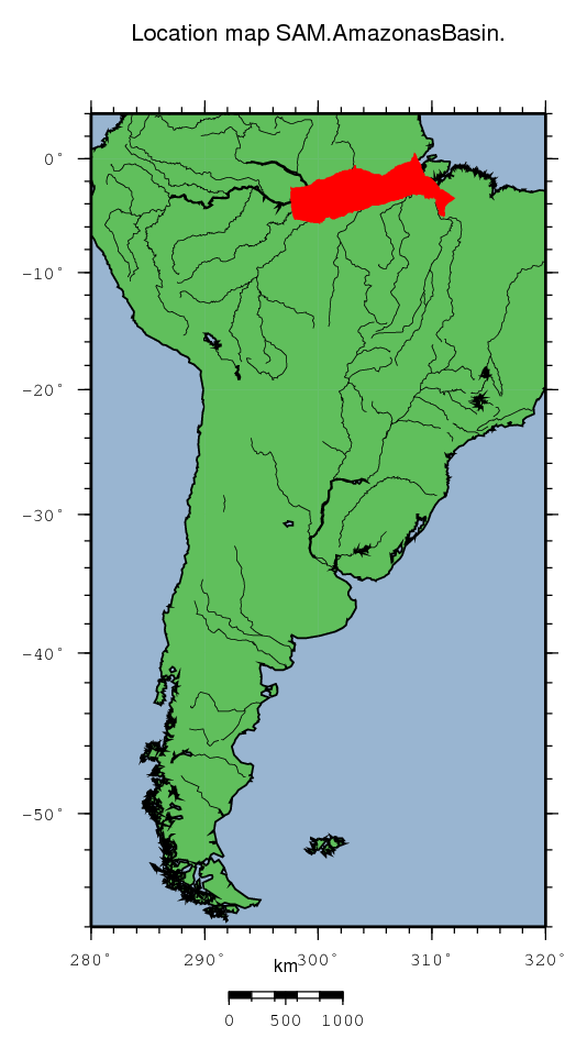 Amazonas Basin location map