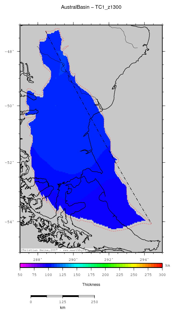 Austral Basin location map