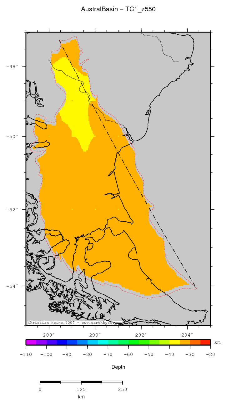 Austral Basin location map