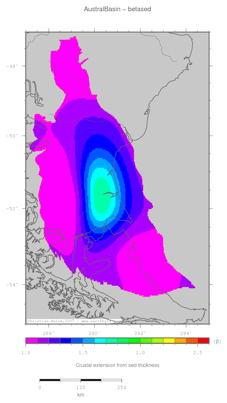 Austral Basin location map