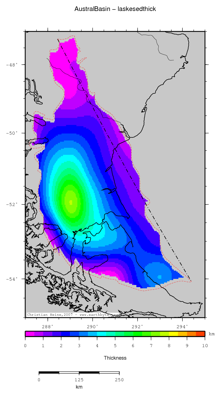 Austral Basin location map