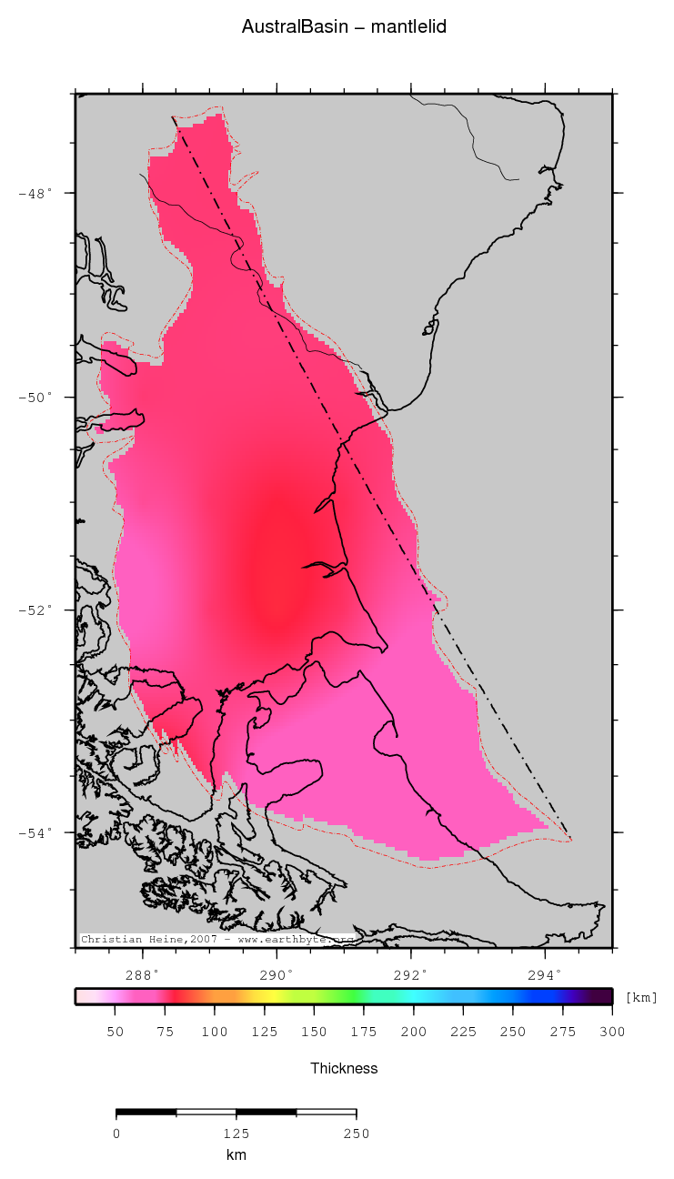 Austral Basin location map