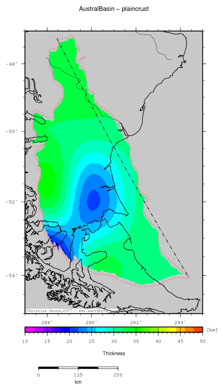 Austral Basin location map