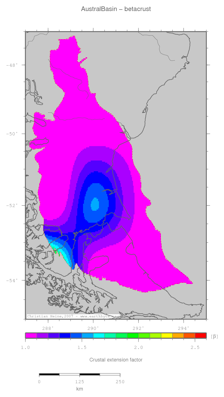 Austral Basin location map