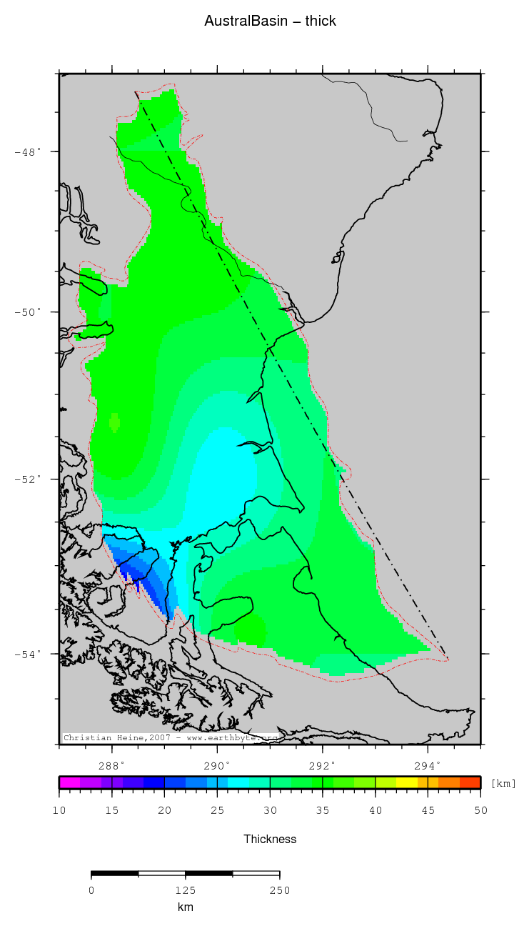 Austral Basin location map