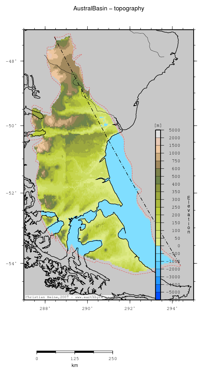 Austral Basin location map