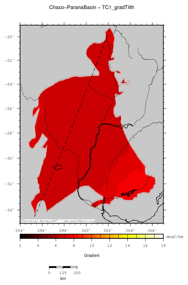 Chaco-Parana Basin location map