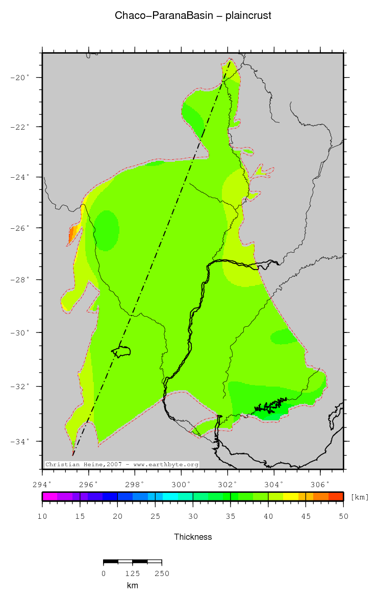 Chaco-Parana Basin location map