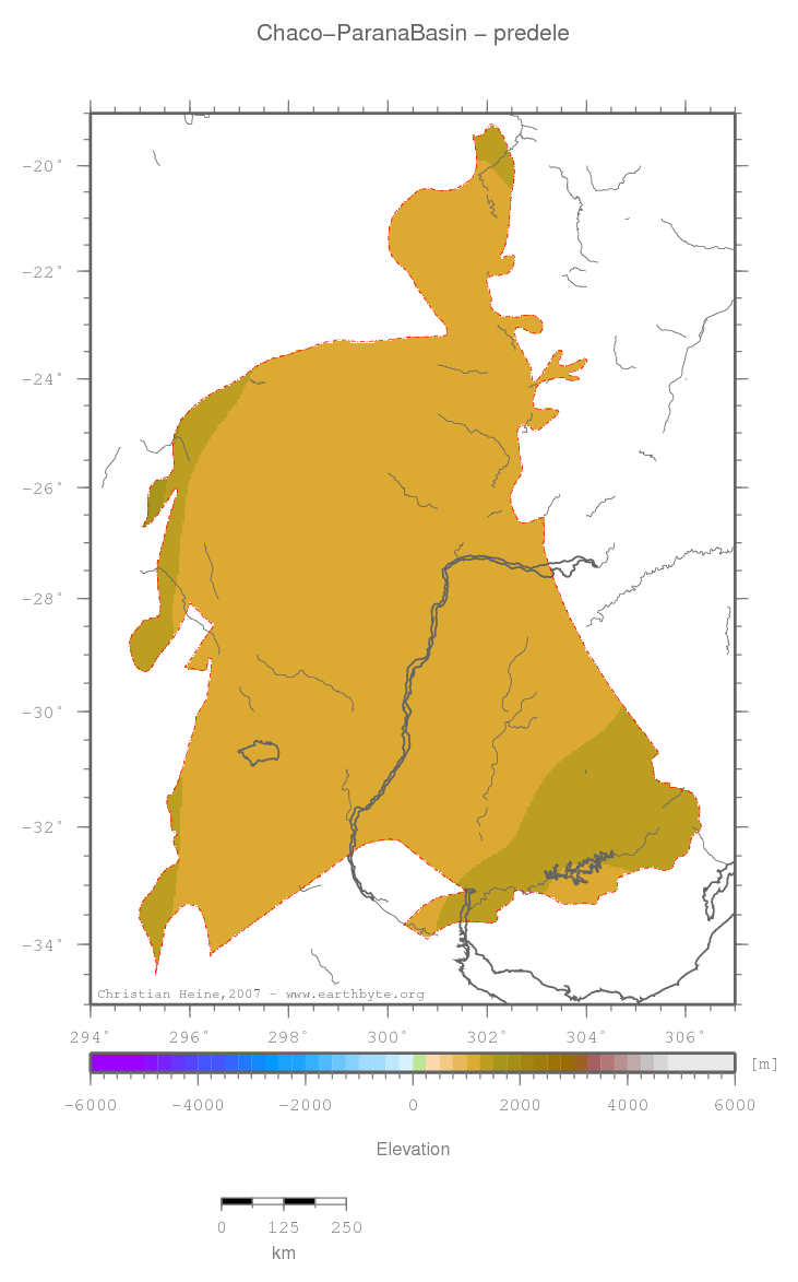 Chaco-Parana Basin location map