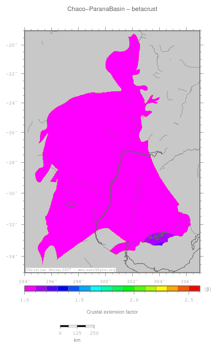 Chaco-Parana Basin location map