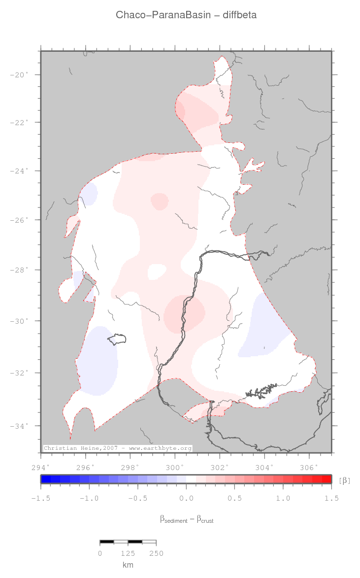 Chaco-Parana Basin location map