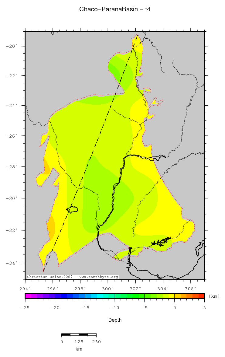 Chaco-Parana Basin location map